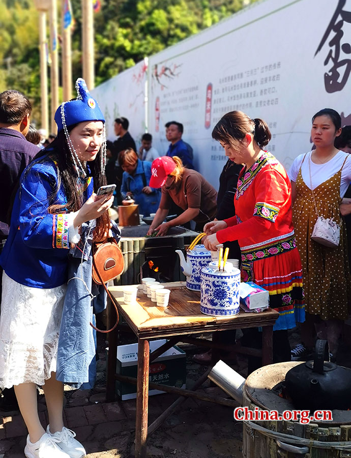 The 10th cultural festival of the She ethnic group opens in Jucun township, Quzhou city, Zhejiang province, on April 7, 2019. 